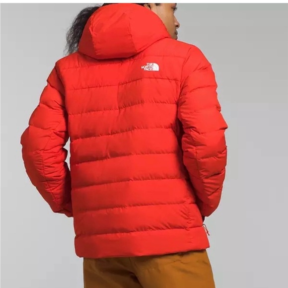 New North Face Aconcagua 3 Hoodie Jacket Down Insulated Red Winter Coat Mens - Picture 1 of 5